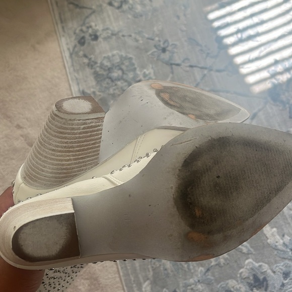 Corkys White and Silver Heeled Cowboy Boots with Intricate Design - Picture 16 of 16